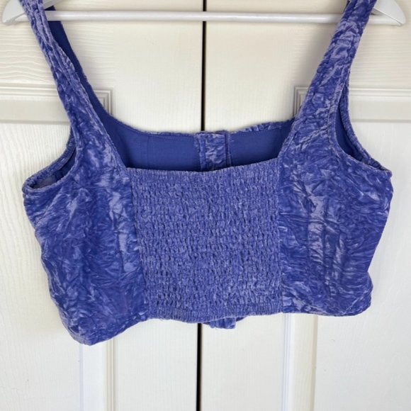 Wild Fable Velvet Corset Tank Top Violet Size Medium NWT - Picture 5 of 6
